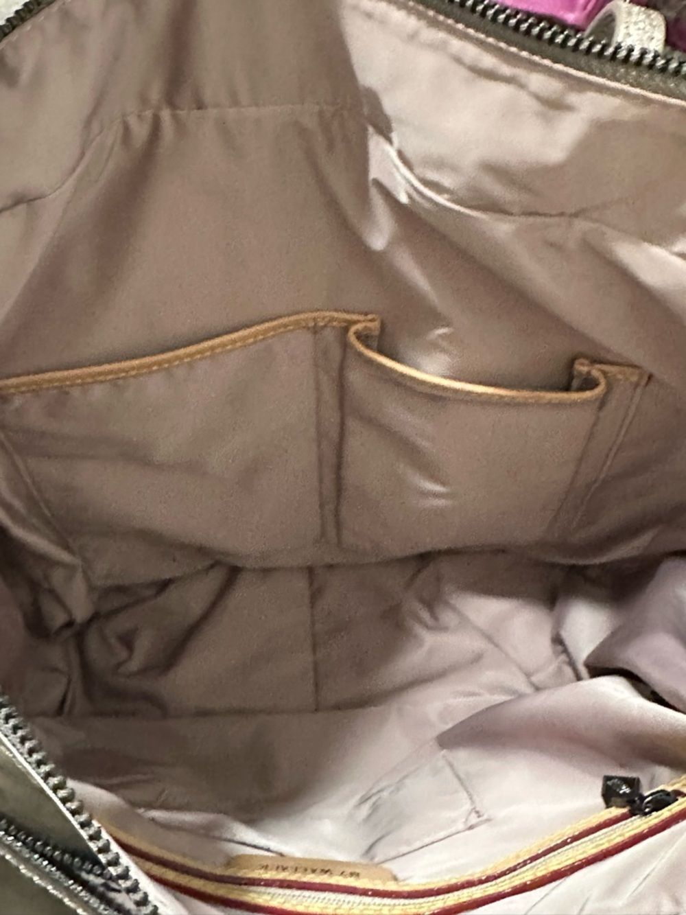 MZ Wallace Metallic Pewter Quilted Tote with Detachable Strap - Picture 6 of 8